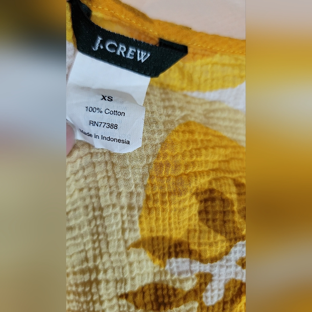 J.Crew Yellow Poppy Floral Print‎ Tunic Blouse Size
XS - Picture 4 of 5